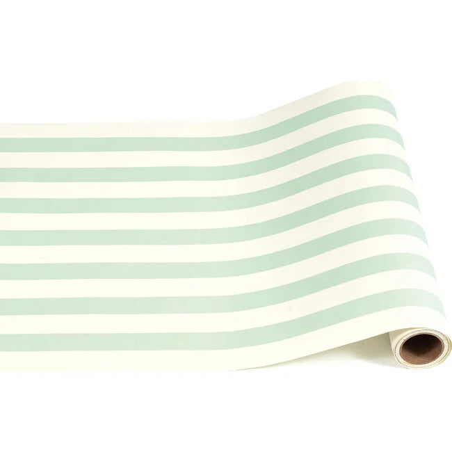 Seafoam Classic Sripped Table Runner