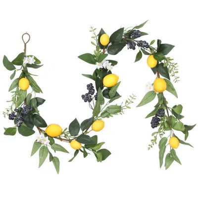 FLOWERING LEMON & BLUEBERRY GARLAND 4'