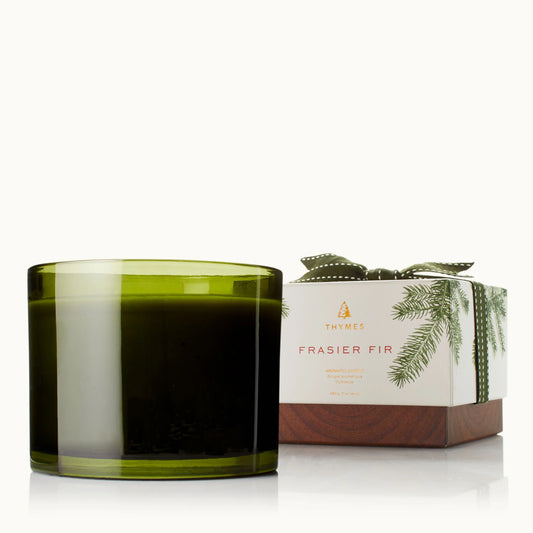 Frasier Fir 17oz Poured Candle, 3-wick, Green